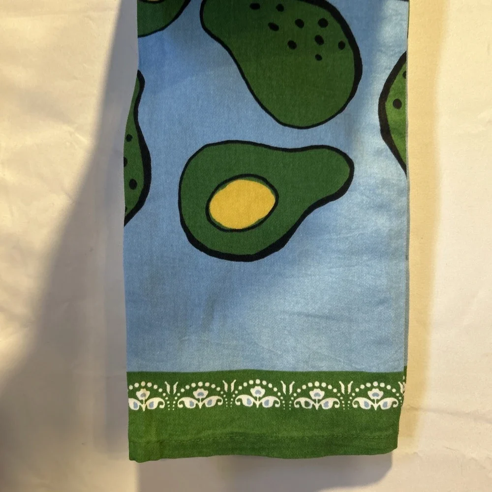 Avocado And Plaid Green And Blue‎ Indoor/outdoor Napkins Set of 2